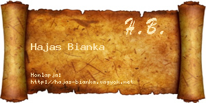 Hajas Bianka névjegykártya