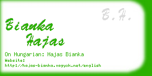 bianka hajas business card